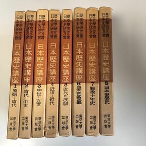 m8a-099 日本歴史講座 東京大学出版會 1〜8 1960年代 歴史研究会 日本史研究會 原始 古代 中世 近代 戦後