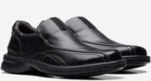 Clarks 25cm черный бизнес спортивные туфли Loafer туфли без застежки со вставкой из резинки легкий ботинки кожа бег костюм JJJ235