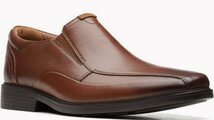 Clarks 29cm ビジネス スニーカー ローファー ブラウン タン スリッポンサイド ゴア 軽量 ブーツ レザー ランニング スーツ JJJ238_画像1