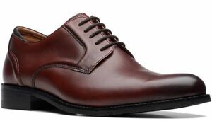 送料無料 Clarks 28cm プレーン ビジネス ブリティッシュ タン ブラウン レザー スニーカー ドレス シューズ ブーツ スーツ JJJ226