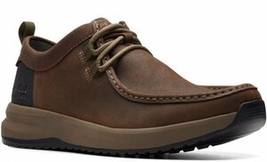 Clarks 24cm モック スニーカー ローファー ブラウン ダークブラウン ビジネス サイド ゴア ブーツ レザー ランニング スーツ JJJ241