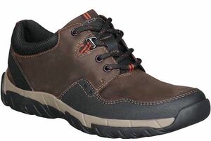 Clarks 26.5cm レースアップ ブラウン 茶 レザー 革 スニーカー ウォータープルーフ 防水 ハイキング 登山 ビジネス ブーツ H224