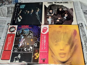 ローリングストーンズLP19枚(帯付有)+おまけカセット3本LD1枚付まとめて！The Rolling Stonesレコード