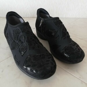 372/ new goods!! mistake both ko original leather wide width comfort shoes 22cm 4E