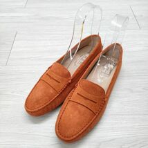 TOD'S 未使用品 スウェード ドライビングシューズ 39 ローファー オレンジ トッズ 3-1122G 227450_画像1