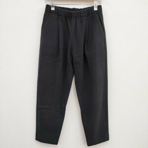 3-1215T♪evam eva E223T183 eool tuck pants ウールタックパンツ 定価28600円 サイズ2 パンツ 23AW ブラック エヴァムエヴァ 230526