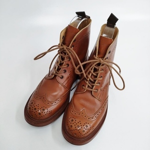 Tricker's Malton ウィングチップ カントリーブーツ L2508 ローヒール レースアップ ショート ブーツ トリッカーズ 3-1210G 228743