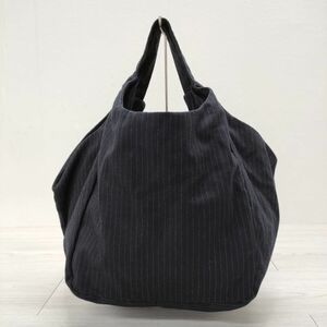 tricot COMME des GARCONS ストライプウールバッグ トート TR-K206 トートバッグ 濃紺 グレー トリココムデギャルソン 3-1214T 211878