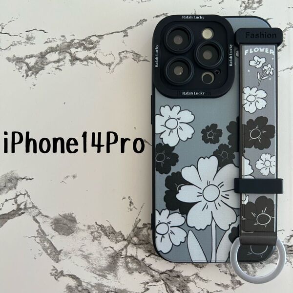 FLOWER iPhone14Pro ケースカバー 落下防止
