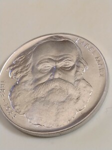 チェコスロバキア 1983 100コルナ銀貨 100th Death anniversary of philosopher Karl Marx