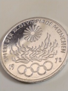 ドイツ 1972F 10マルク銀貨プルーフ Munich olympics-flame