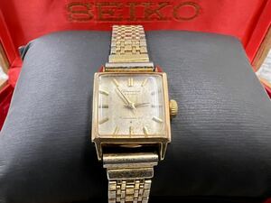 MS 1円〜 稼働現状【SEIKO Universe Diashock 14K GOLD FILLED 60 MICRONS 6015】セイコー レディース 腕時計 手巻き 