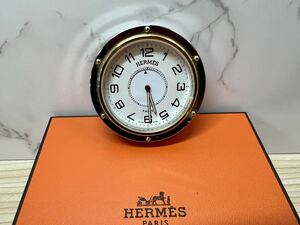 MS 1円〜 HERMES【エルメス CL1.540.130 SS GP クォーツ クリッパーリーベル】アラーム置き時計