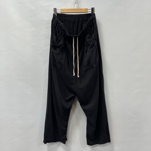 Rick Owens DRKSHDW/リックオウエンス ダークシャドウ/イタリア製/ドローストリング コットンカットオフサルエルパンツ/ブラック