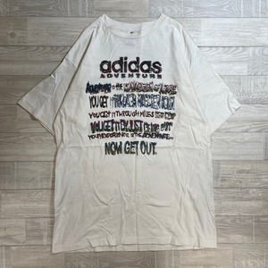 adidas/アディダス/80s~90s/USA製/adidas ADVENTURE/アディダス アドベンチャー/両面プリント/半袖Tシャツ/ビンテージ/Lサイズ