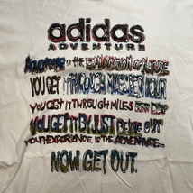 adidas/アディダス/80s~90s/USA製/adidas ADVENTURE/アディダス アドベンチャー/両面プリント/半袖Tシャツ/ビンテージ/Lサイズ_画像3