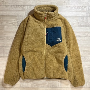 CHUMS/チャムス/Bonding Fleece Jacket/ボンディングフリースジャケット/胸ポケットナイロン切り替え/ブービーバード刺繍/M/ベージュ系