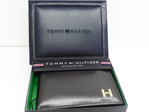 【KCM】TOMMY-4895/02■新品■【TOMMY HILFIGER/トミー】　パスケース＆カードケース付 二つ折り財布 ブラウン■