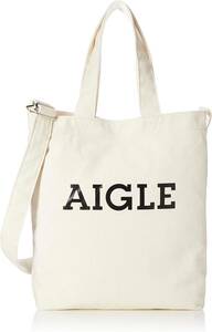 【KCM】Z-bag-116★展示品★【AIGLE/エーグル】コットンキャンバス　縦型　ロゴトートバッグ　マルチバッグ　マザーズバッグ　ZNH061C