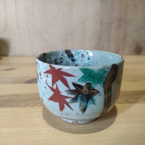 【美品】加藤卓夫 茶碗 幸兵衛窯 雲錦手小鉢 紅葉 茶器 茶道具 懐石道具 煎茶道具 人間国宝 重要無形文化財 九谷 古物 陶器 日本 JAPAN