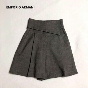 EMPORIO ARMANI エンポリオ　アルマーニ　カシミヤ　ハーフ　パンツ　ハイウエスト　38