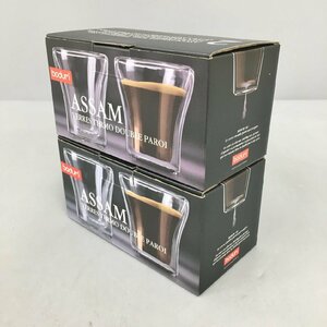 ボダム bodum グラス2個セット ×2 アッサム ダブルウォールサーモグラス ASSAM DOUBLE WALL THERMO-GLASSES 100ml 未使用 2312LT178