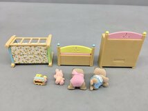 エポック社 アメリカ版シルバニアファミリー カリコクリッターズ CALICO CRITTERS Tabby Twins Sleep'n Play set 美品 2311LT181_画像6