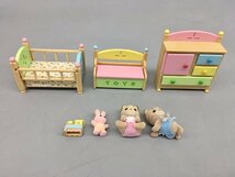 エポック社 アメリカ版シルバニアファミリー カリコクリッターズ CALICO CRITTERS Tabby Twins Sleep'n Play set 美品 2311LT181_画像5