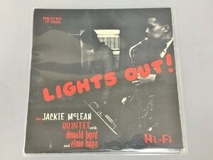 LPレコード LIGHTS OUT! JACKIE McLEAN PRESTIGE PRLP 7035 RVG刻印 2312LBM038