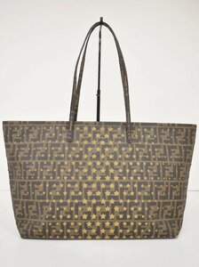 Fendi Fendi Tote Bag Сумка Zukka Star Punching Mate Bag Brown Type 8BH185 Сумка для хранения плеча с сумкой → 2312LR172