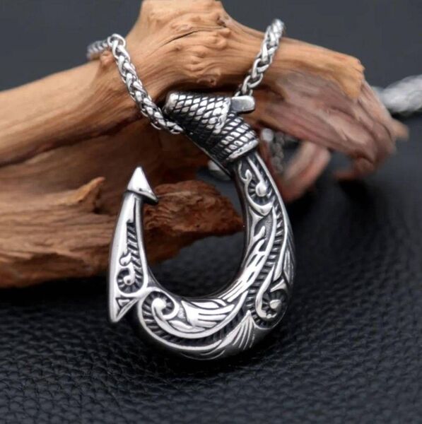 フィッシュフックネックレス ハワイアンジュエリー メンズ インディアン アメカジ ハワジュ 釣り針 アクセサリー