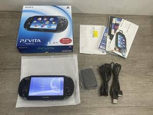 ☆ VITA ☆ PlayStation Vita 3G/Wi-Fiモデル PCH-1100 FW.3.55 動作品 状態良好 本体 箱 説明書 付属 希少 FW3.60以下 PSVITA 4428