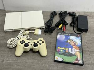 ☆ PS2 ☆ プレイステーション2 SCPH-70000 セラミックホワイト 動作品 状態良好 本体 コントローラー 互換アダプター Playstation2 4495