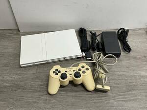 ☆ PS2 ☆ プレイステーション2 SCPH-75000 セラミックホワイト 動作品 状態良好 本体 コントローラー 互換アダプター Playstation2 7813