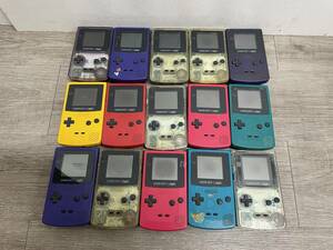 ☆ GB ☆ ゲームボーイカラー 本体 15台 まとめ売り ジャンク 部品取り Nintendo GAMEBOY COLOR 任天堂 クリア パープル イエロー