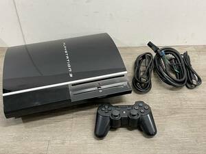 ☆ PS3 ☆ プレイステーション3 CECHL00 80GB クリアブラック 動作品 状態良好 本体 コントローラー ケーブル Playstation3 プレステ3 8417