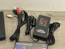 ☆ PS2 ☆ プレイステーション2 SCPH-75000 チャコールブラック 動作品 状態良好 本体 コントローラー 互換アダプター Playstation2 0848_画像4