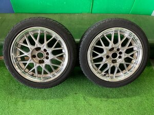 四 17X7.5J PCD114.3 215/45R17 VESTA 17インチ アルミホイール 4/5穴マルチ 2本 RX7 FC メッシュ 33995 2X432