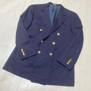 3758☆ POLO BY RALPH LAUREN ポロラルフローレン トップス ダブル ブレザー 金ボタン メンズ 94A ネイビー