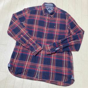 3776☆ TOMMY HILFIGER トミーヒルフィガー トップス シャツ ボタンダウンシャツ メンズ M チェク柄