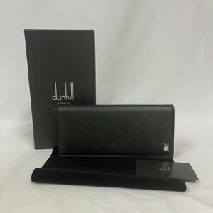 ▽▼【極美品】ダンヒル dunhill 長財布 二つ折り財布 【小銭入れ/お札入れ/カード入れ/フラットケース有】ブラック系色 黒 メンズ P27▼▽