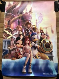 【当時物】B2サイズ ゲームポスター KINGDOM HEARTSⅡ 2 KINGDOM HEARTS TRINITY MASTER PIECES 販促品　経年ヤケあり