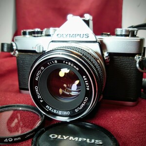 Q81【シャッターOK】OLYMPUS OM-1 レンズ交換式一眼レフ フィルムカメラ オリンパス LENS F.ZUIKO AUTO-S F:1.8 50mm ボディ+レンズセット