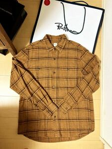 即完売品 RHC ロンハーマン RonHeaman ネルシャツ チェックシャツ ブラウン Mサイズ
