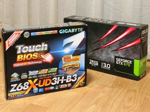 GA-Z68X-UD3H-B3●i7-3770●メモリー16GB(8GBx2枚)●ASUS GTX670-DC2-2GD5