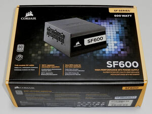 Corsair SF600 PLATINUM 600W　ATX / SFX互換　(変換ブラケット付属)　未使用