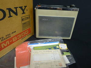 ll212●動作確認済 SONY/ソニー AM/FM2バンド ポータブルラジオ SOLID STATE TFM-8300 70’s 取説付/80