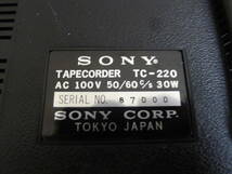 ll311● 【通電未確認・ジャンク品】SONY/ソニー オープンリールテープレコーダーデッキ ソニオマチックF TC-220 取説 当時の栞付/140_画像10