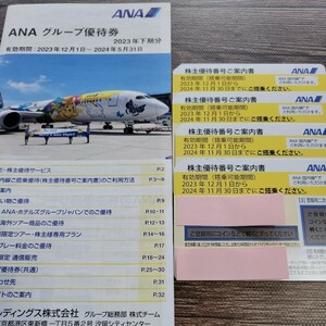 ＡＮＡ（全日空）株主優待券　4枚セット（２０２４年１１月末迄）　グループ優待券