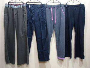 L44572【CASTEL BAJAC/le cog sportis/H・L/Champion】 ゴルフパンツ ジャージパンツ 4本セット USED